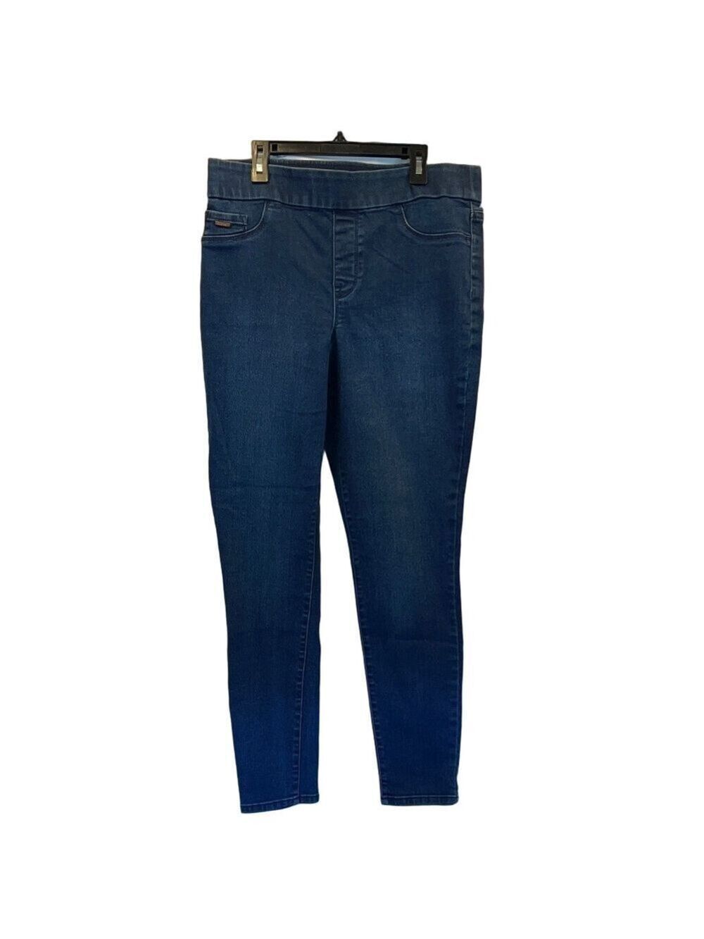 Nine West Dark Indigo High-Rise Jeggings, Size 12 Pull on Skinny, (0030)